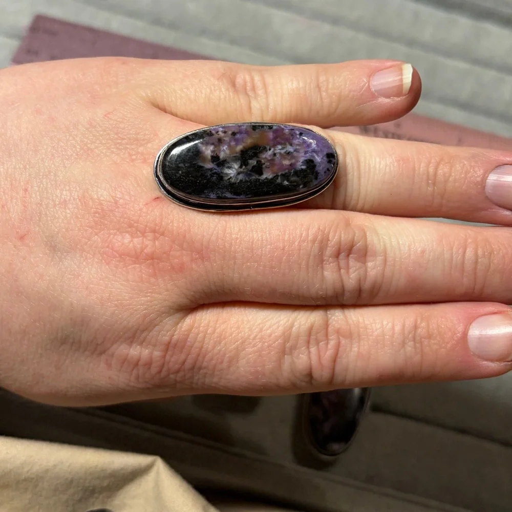 Purple Charoite Ring